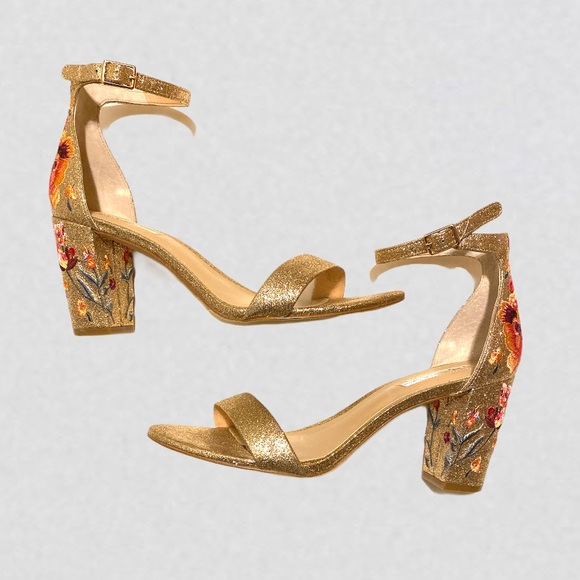 INC Glitter Floral Block Heels - Picture 4 of 8